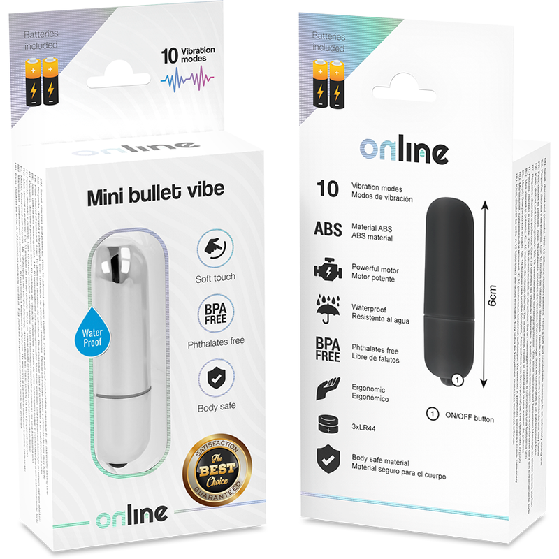 ONLINE - MINI BULLET VIBE SILVER