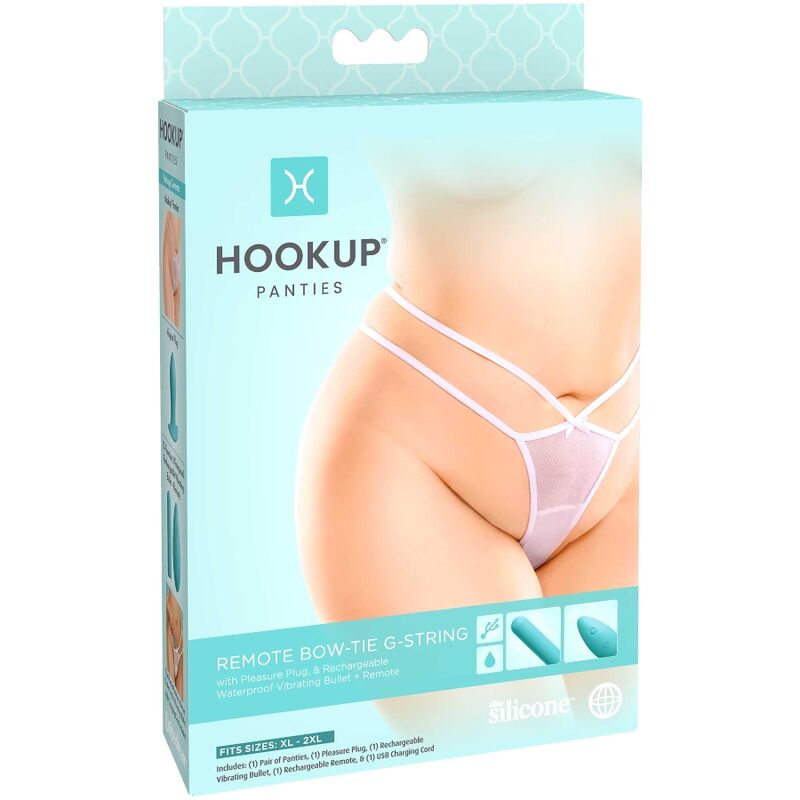 HOOK UP PANTIES - PERIZOMA CON FIOCCO A DISTANZA TAGLIA XL/XXL