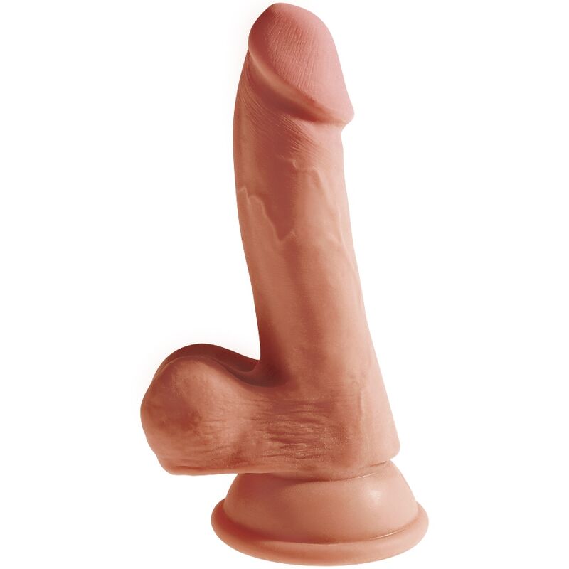 KING COCK - PIÙ DILDO 3D CON PALLE 17 CM