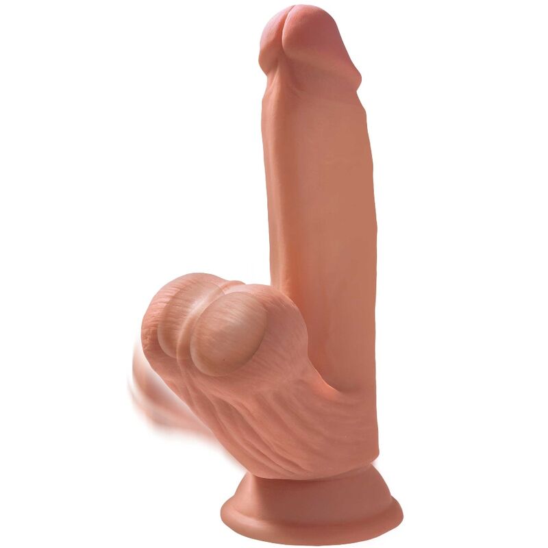 KING COCK - PIÙ DILDO 3D PALLINE OSCILLANTI 15,2 CM