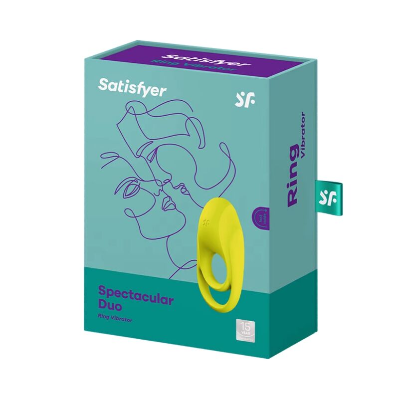 SATISFYER - SPEKTAKULÄRER DUO-RING-VIBRATOR GELB