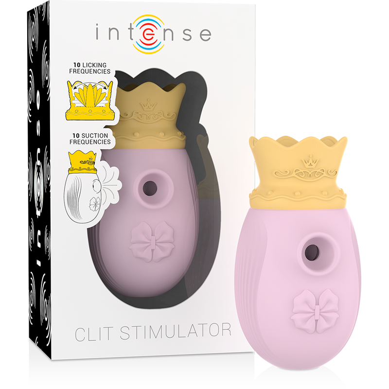 INTENSE - STIMOLATORE CLITORIDEO 10 FREQUENZE DI LECCAZIONE E ASPIRAZIONE - ROSA