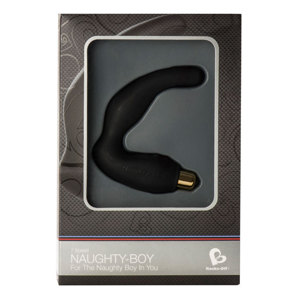 ROCKS-OFF - NAUGHTY-BOY MASSAGGIATORE PER PUNTO G MASCHIO 7 V NERO 