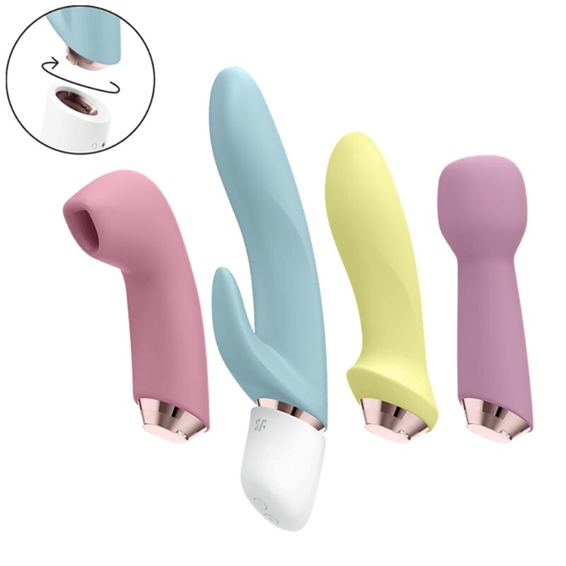 SATISFYER - MARVELOUS VIER VIBRATOR- UND LUFTPULS-SET