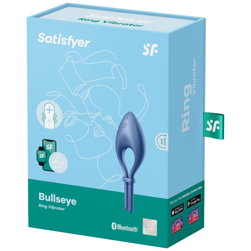 SATISFYER - BULLSEYE ANELLO VIBRATORE APP BLU