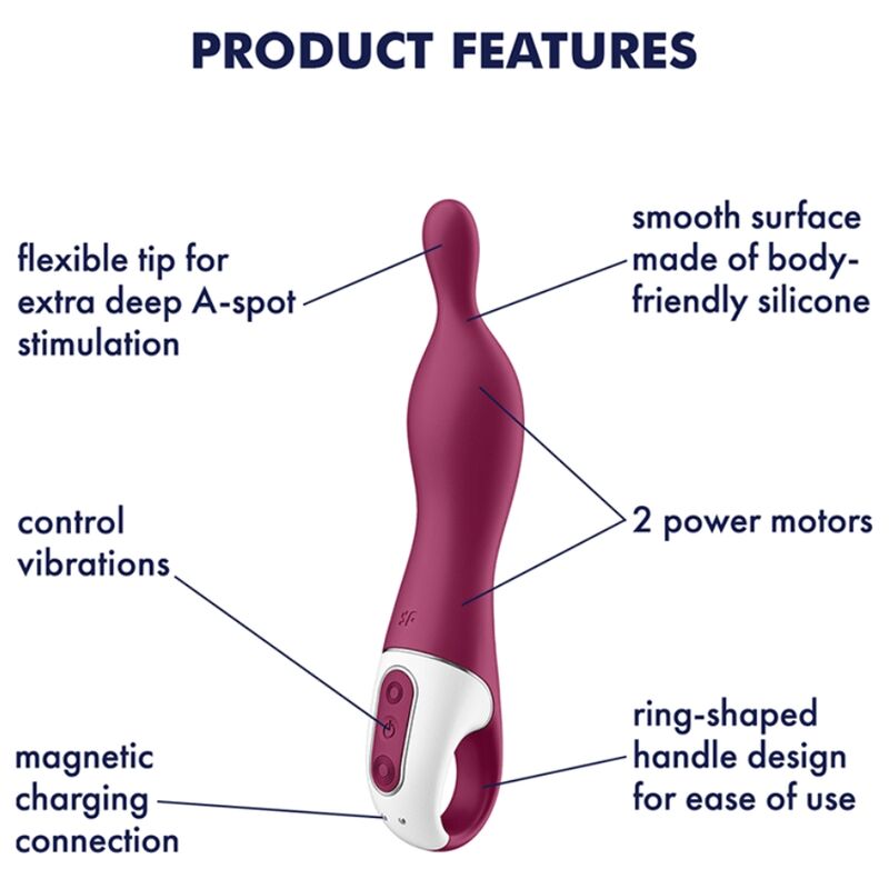 SATISFYER - INCREDIBILE VIBRATORE ASPOT 1 BERRY