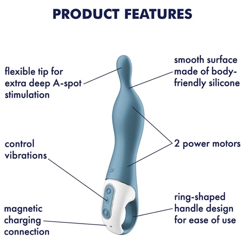 SATISFYER - INCREDIBILE 1 ASPOT VIBRATORE BLU