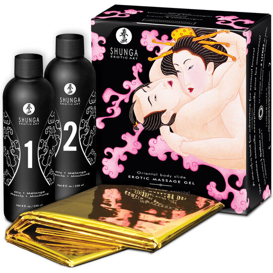 SHUNGA - ORIENTALISCHES BODY TO BODY EROTISCHE MASSAGEGEL ERDBEEREN UND CAVA 