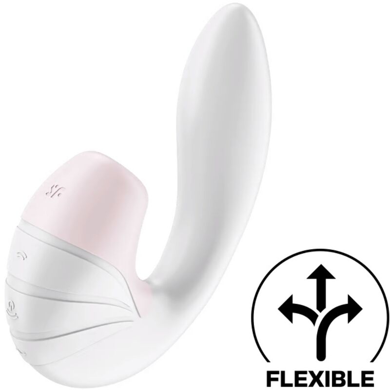 SATISFYER - SUPERNOVA AIR PULSE STIMULATOR & VIBRATION WHITE