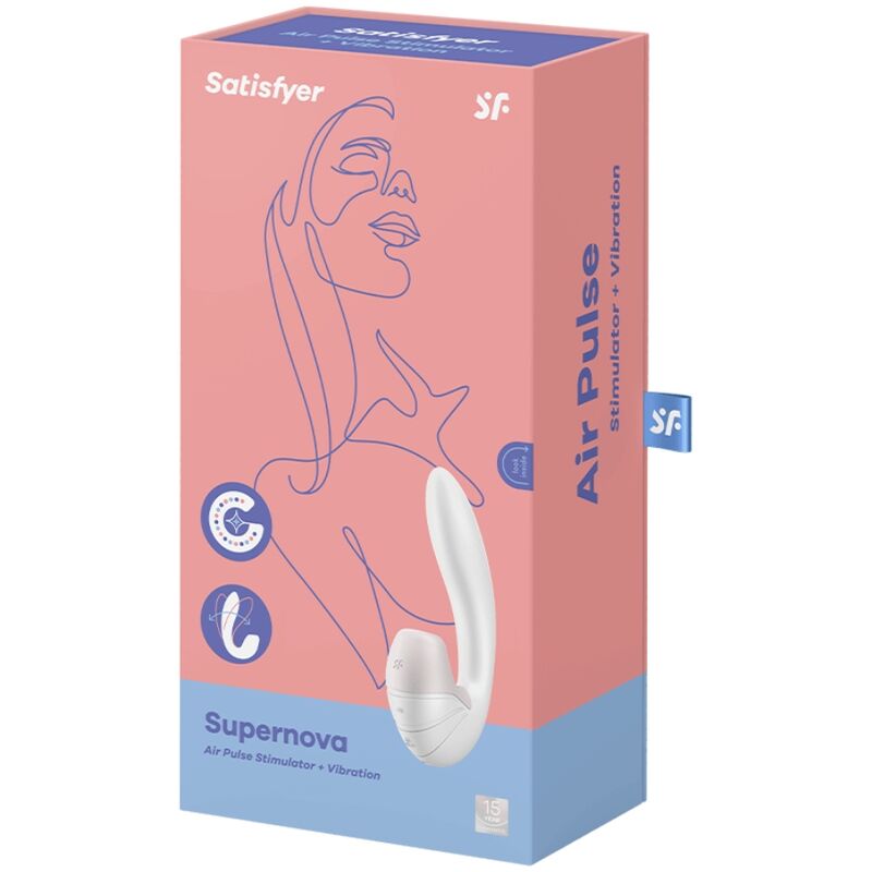 SATISFYER - SUPERNOVA LUFTPULS-STIMULATOR &amp; VIBRATION WEISS