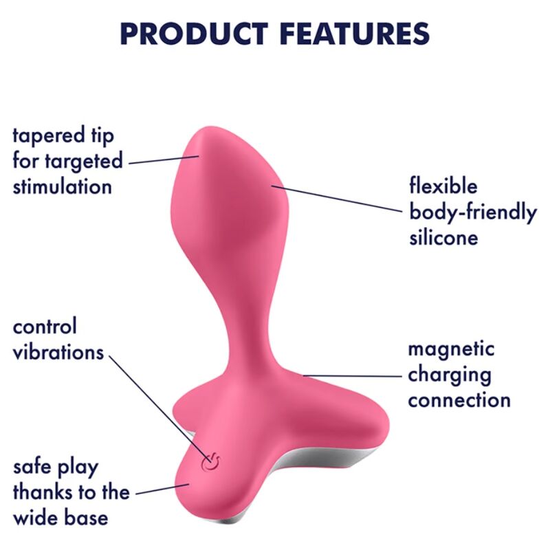 SATISFYER - VIBRATORE GAME CHANGER PLUG ROSA