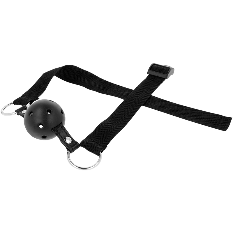 OHMAMA FETISH BLACK FABRIC BREATHABLE BALL GAG