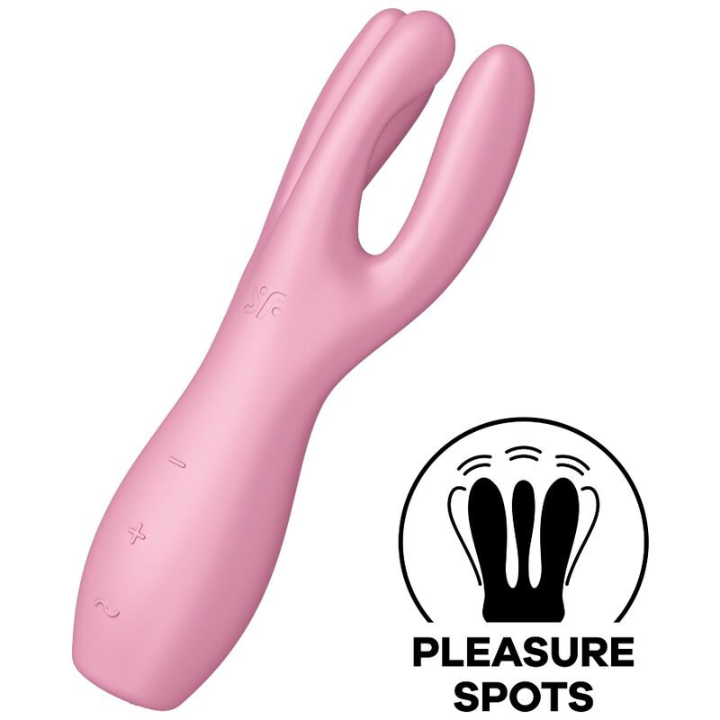 SATISFYER - VIBRATORE A TRE 3 VIBRAZIONI ROSA