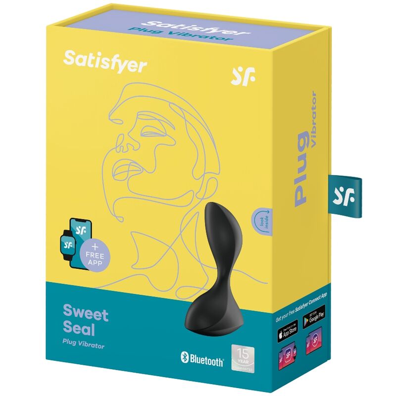 SATISFYER - SWEET SEAL VIBRIERENDER PLUG APP SCHWARZ