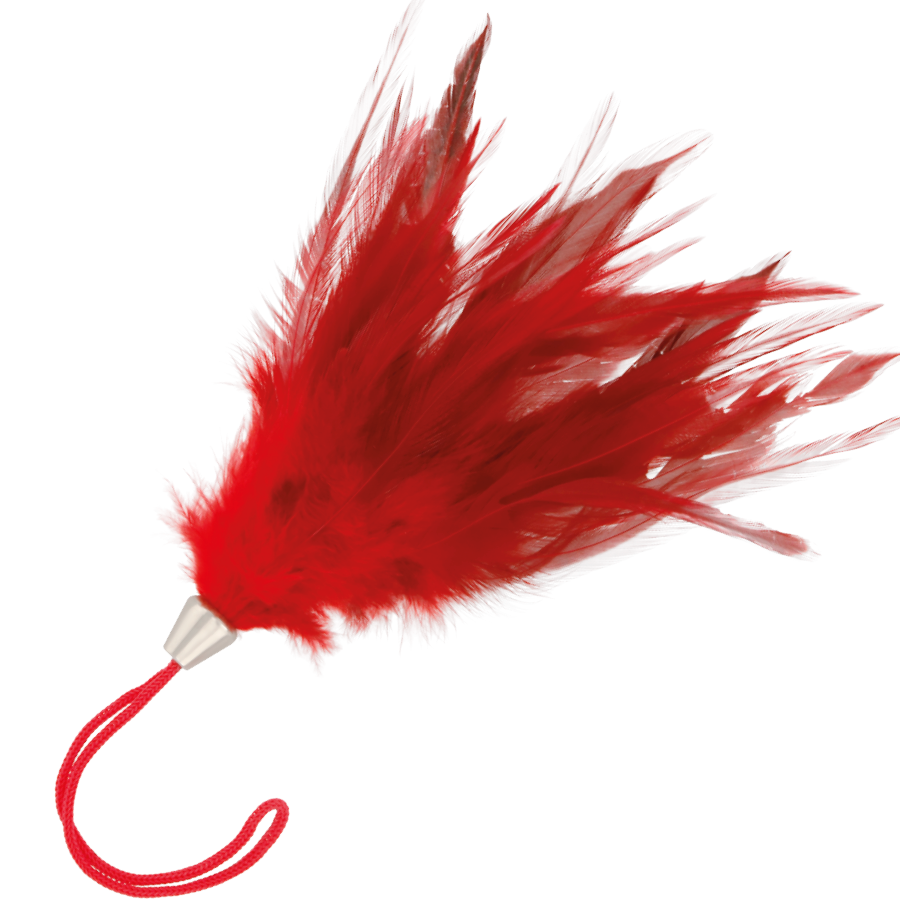 OHMAMA FETISH RED STIMULATING FEATHER 13 CM