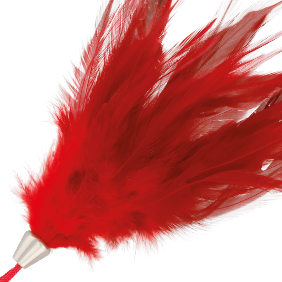 OHMAMA FETISH RED STIMULATING FEATHER 13 CM