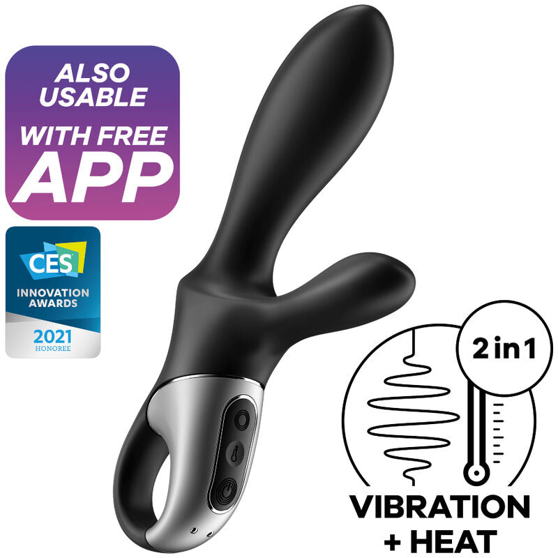 SATISFYER - HEAT CLIMAX+ VIBRATORE ANALE APP NERO