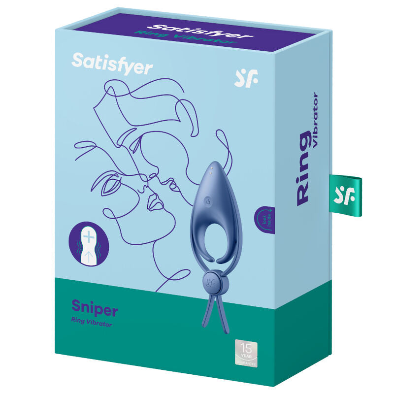 SATISFYER - SNIPER RING VIBRATOR BLUE