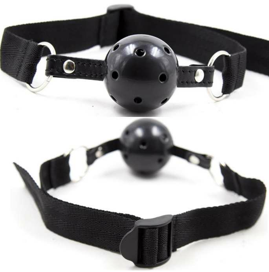 OHMAMA FETISH TESSUTO NERO BALL GAG TRASPIRANTE