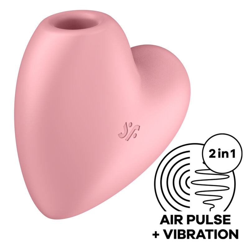 SATISFYER - CUTIE HEART AIR PULSE STIMULATOR &amp; VIBRATOR BLAU