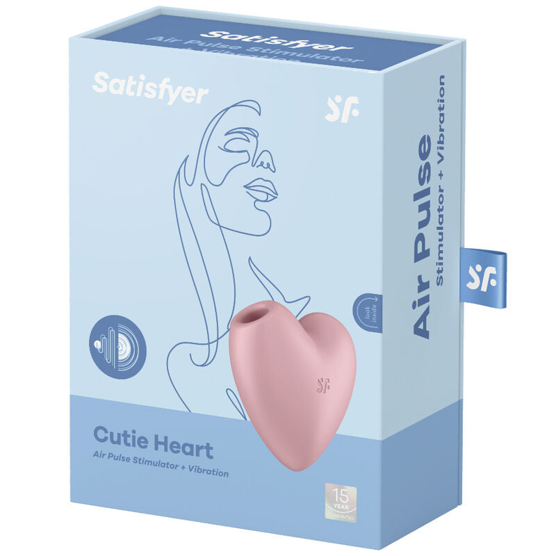 SATISFYER - CUTIE HEART AIR PULSE STIMULATOR &amp; VIBRATOR BLAU