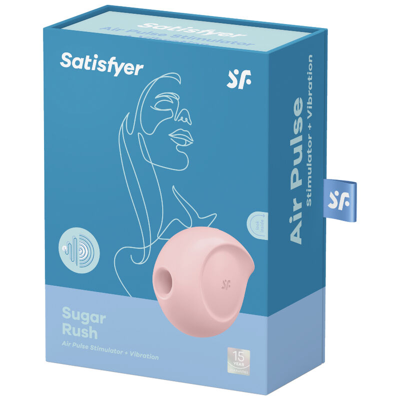 SATISFYER - SUGAR RUSH AIR PULSE STIMULATOR & VIBRATOR PINK