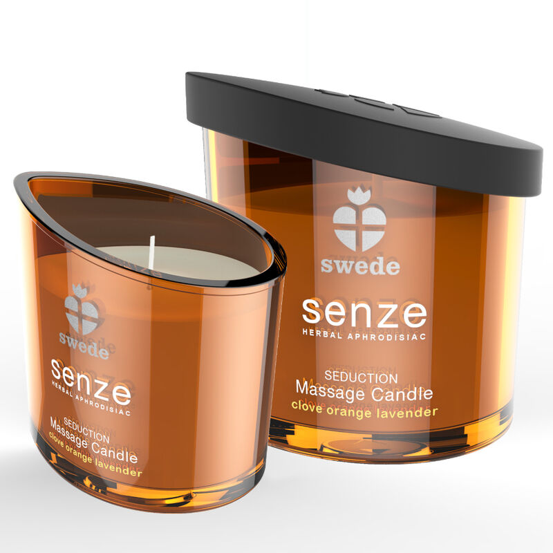 SWEDE - SENZE SEDUCTION MASSAGE CANDLE - CLOVE, ORANGE, LAVENDER