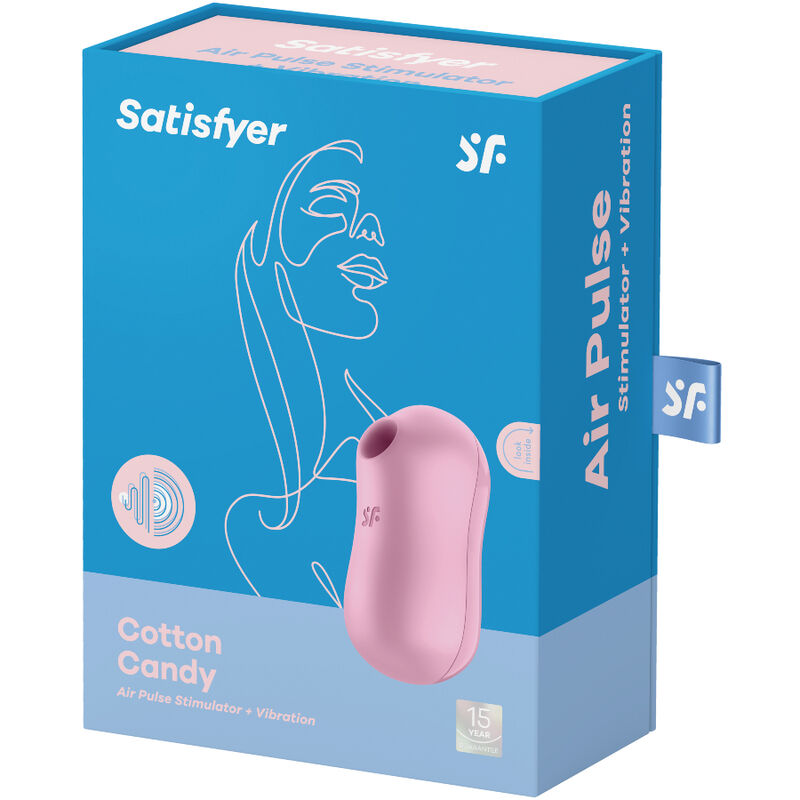 SATISFYER - STIMOLATORE E VIBRATORE A IMPULSI D'ARIA COTTON CANDY LILLA