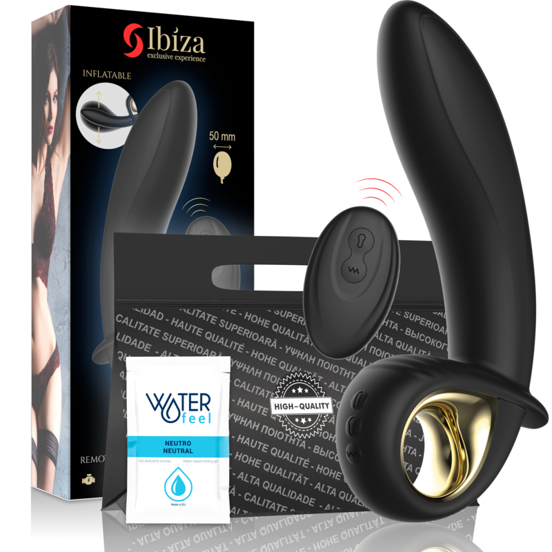 IBIZA - POTENTE VIBRATORE ANALE/VAGINALE GONFIABILE CON TELECOMANDO