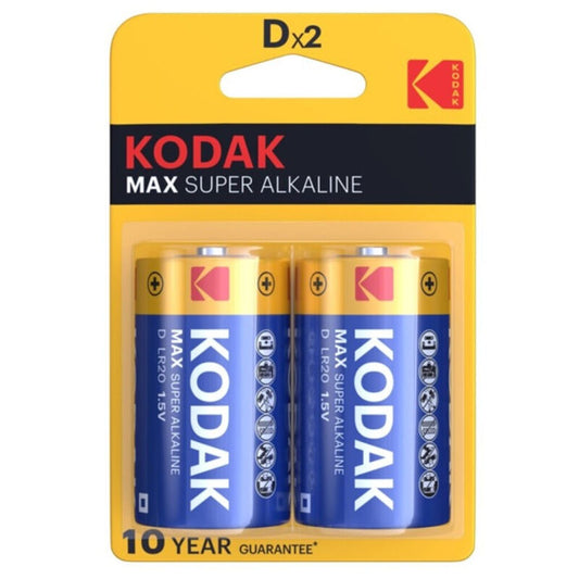 KODAK - MAX BATTERIA ALCALINA D LR20 2 UNITÀ