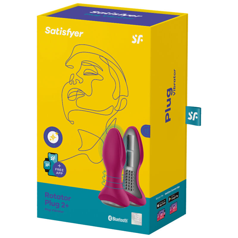 SATISFYER - ROTATOR PLUG 2+ VIBRIERENDER PLUG APP SCHWARZ