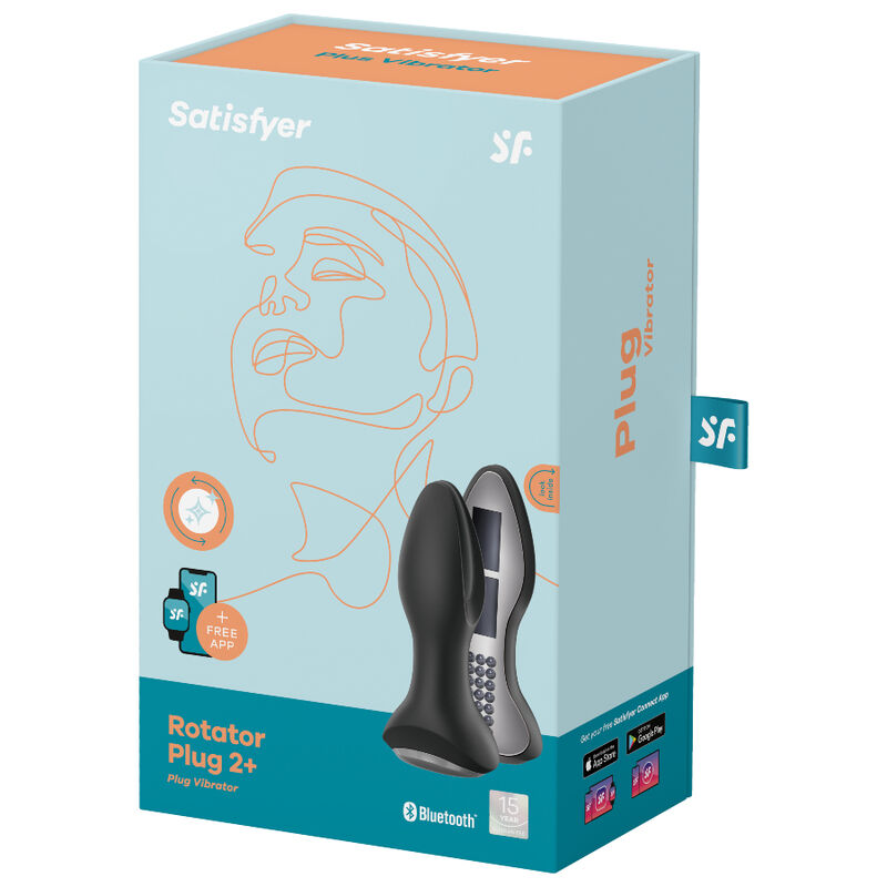 SATISFYER - ROTATOR PLUG 2+ VIBRANTE PLUG APP NERO