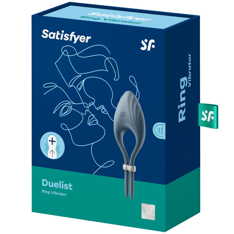 SATISFYER - VIBRATORE AD ANELLO DUELIST BLU