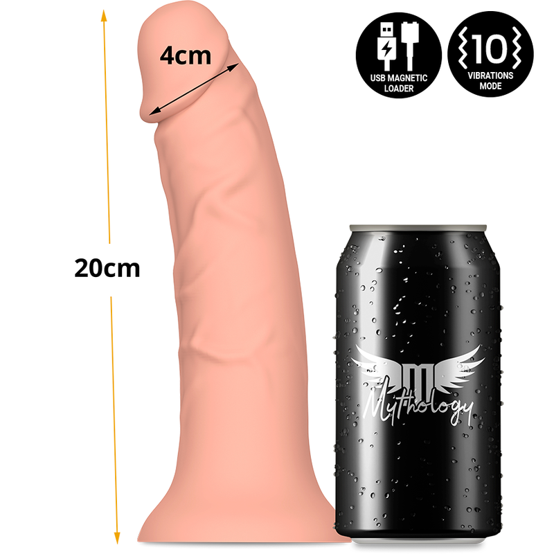 MITOLOGIA - ASHER ORIGINAL DILDO M - VIBRATORE COMPATIBILE CON TECNOLOGIA WIRELESS WATCHME