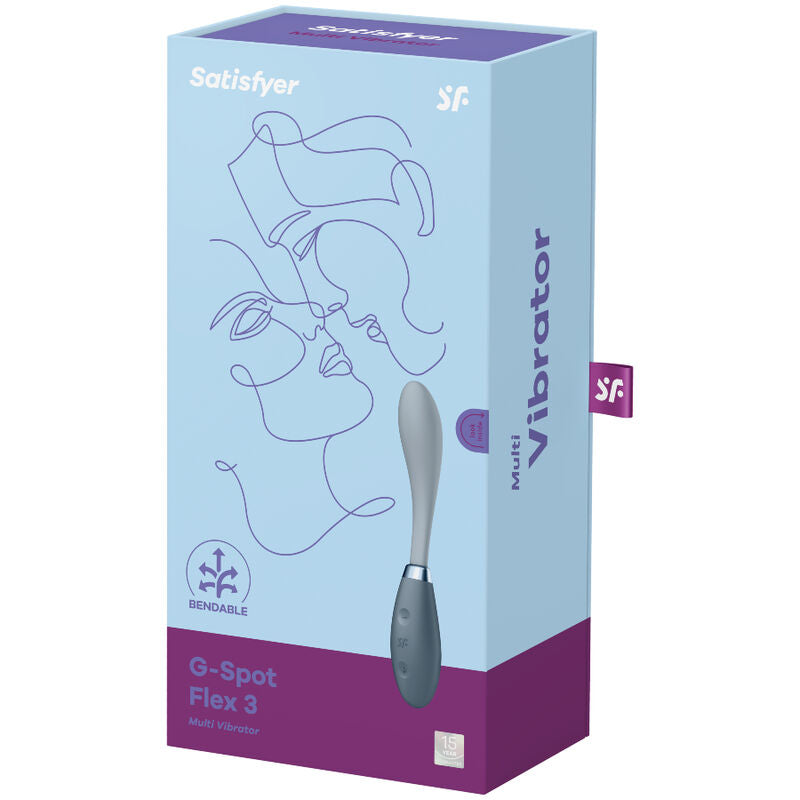 SATISFYER - G-SPOT FLEX 3 MULTI VIBRATORE GRIGIO