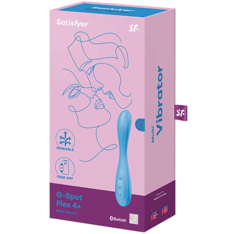 SATISFYER - G-SPOT FLEX 4+ MULTI-VIBRATOR-APP BLAU