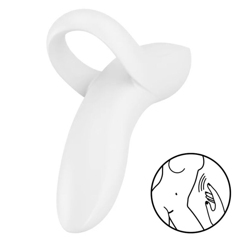 SATISFYER - BOLD LOVER FINGER VIBRATOR WHITE