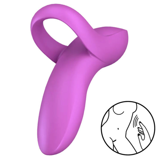 SATISFYER - BOLD LOVER FINGER VIBRATOR WHITE