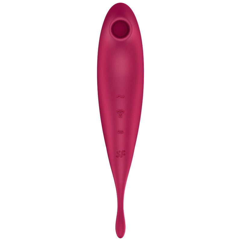 SATISFYER - TWIRLING PRO+ STIMOLATORE E VIBRATORE A IMPULSI D'ARIA APP ROSSO