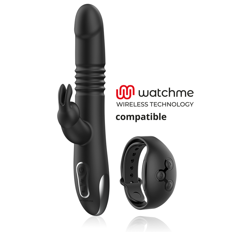 BLACK&amp;SILVER - VIBE STIMOLANTE KENJI COMPATIBILE CON LA TECNOLOGIA WIRELESS WATCHME