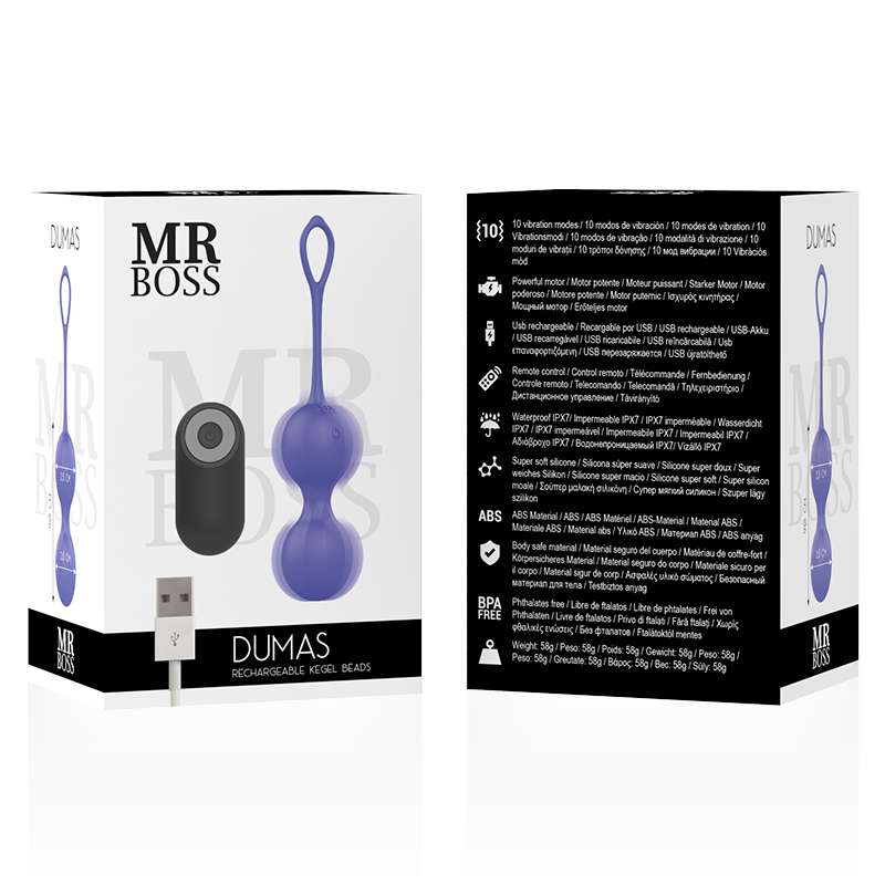 MR BOSS - DUMAS PERLE DI KEGEL VIBRANTI TELECOMANDO