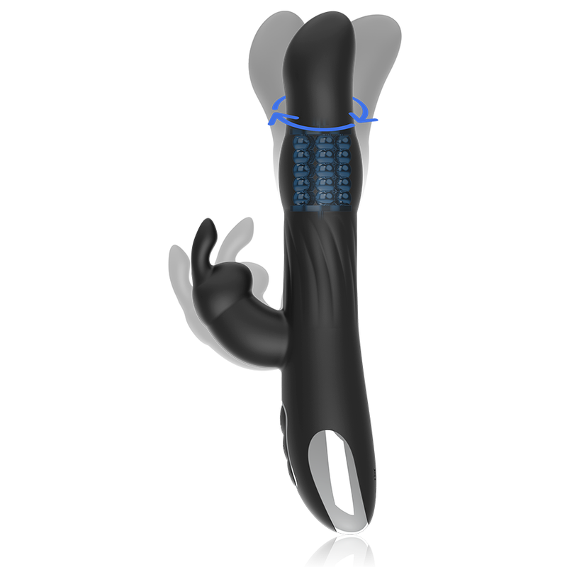 BRILLY GLAM- MOEBIUS RABBIT VIBRATOR & ROTATOR COMPATIBLE WITH WATCHME WIRELESS TECHNOLOGY