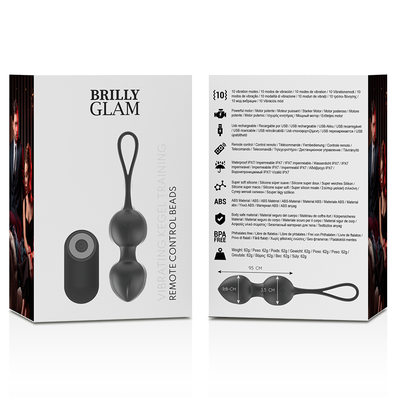 BRILLY GLAM - PERLINE KEGEL VIBRANTI TELECOMANDO