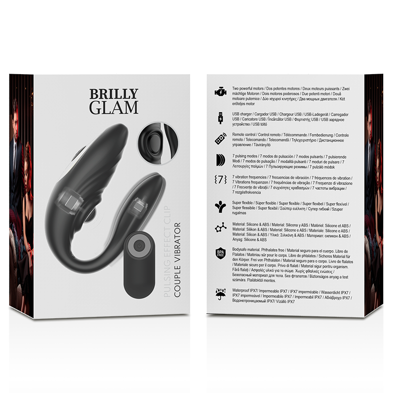 BRILLY GLAM - TELECOMANDO PULSANTE E VIBRANTE PER COPPIE