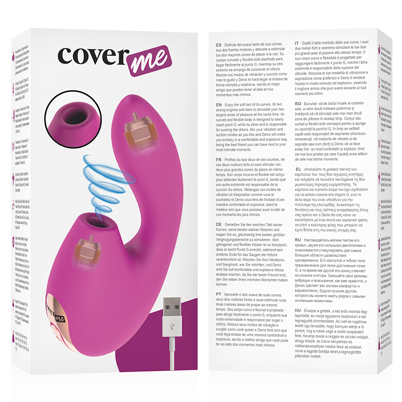 COVERME - VIBRATORE PER ASPIRAZIONE CLITORIDEA E POTENTE G-SPOT RUSH