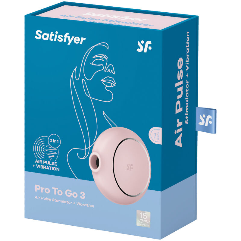 SATISFYER - PRO TO GO 3 DOPPIO STIMOLATORE E VIBRATORE A IMPULSI D'ARIA NERO