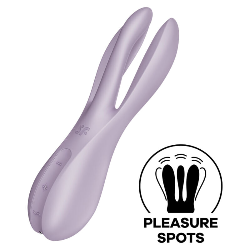 SATISFYER - VIBRATORE TREESOME 2 NERO