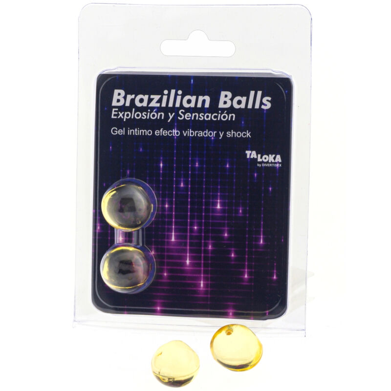 TALOKA - 2 PALLINE BRASILIANE VIBRANTI &amp; EFFETTO SHOCK GEL ECCITANTE