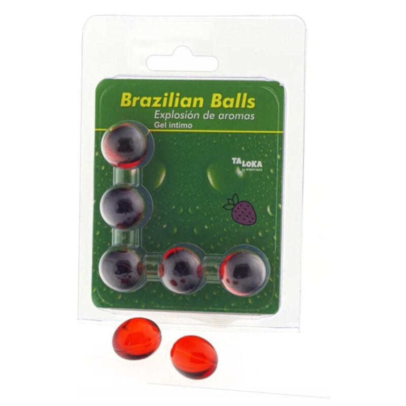 TALOKA - 5 PALLINE BRASILIANE GEL INTIMO FRAGOLA