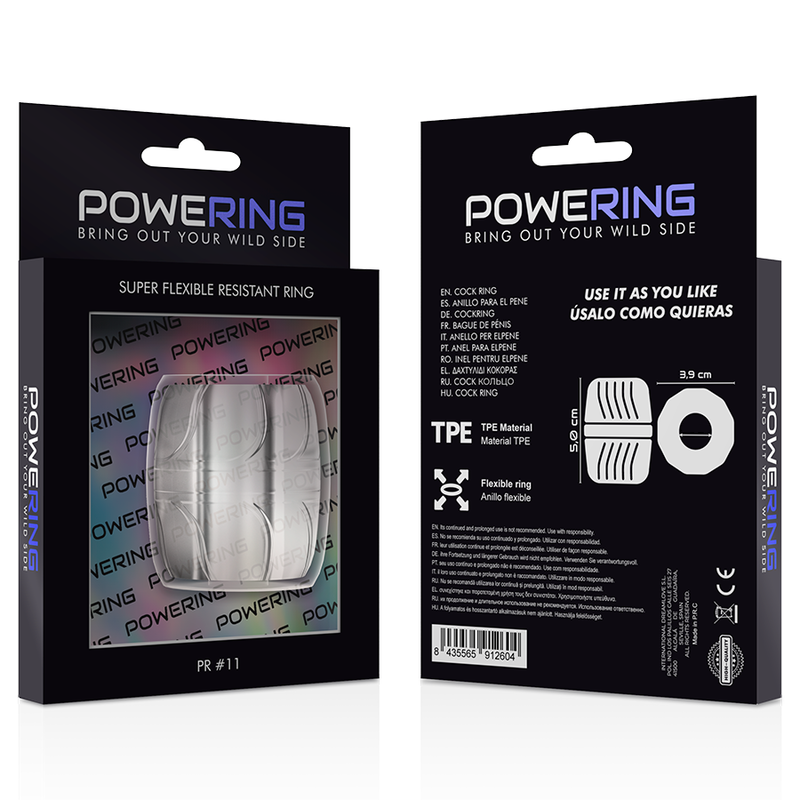 POWERING - ANELLO PER PENE SUPER FLESSIBILE E RESISTENTE 5 CM PR11 TRASPARENTE